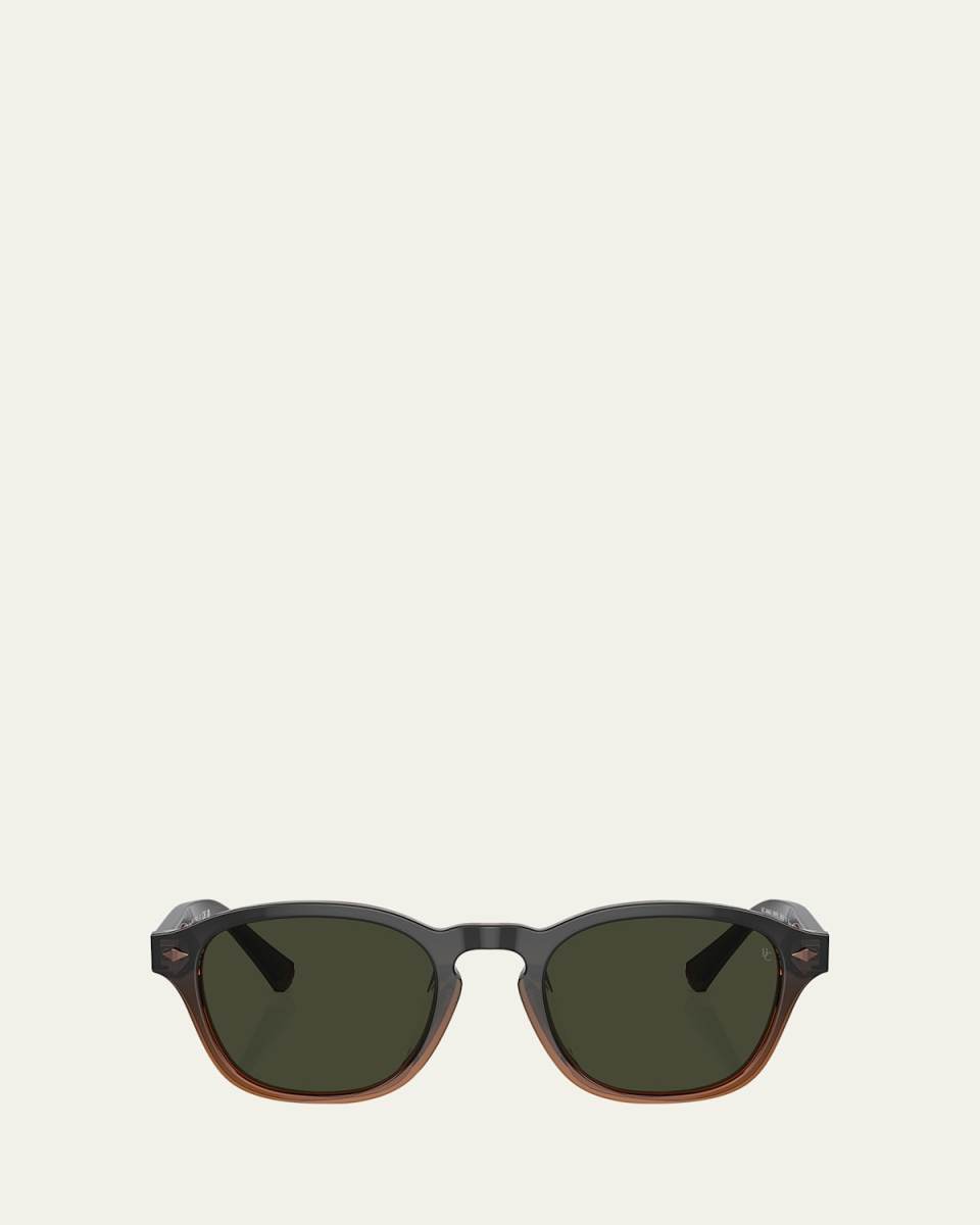 Polarized Vintage-Style Acetate Round Sunglasses